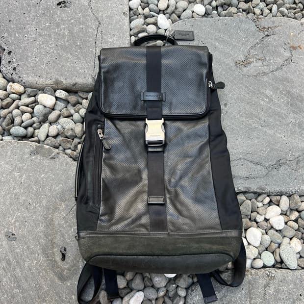 OLD COACH LEATHER/SUEDE BLACK 올드코치백팩가방
