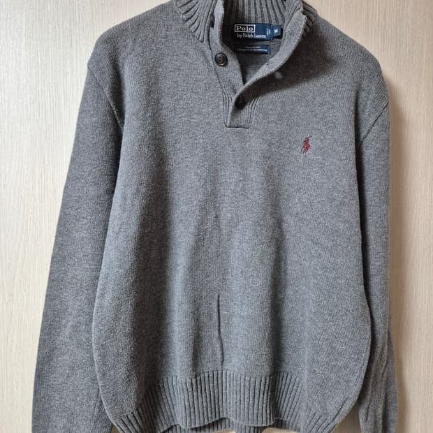 폴로 랄프로렌 하프넥  터틀넥 그레이 니트 M 스웨터