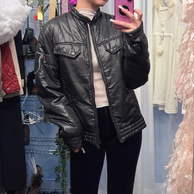 패딩 라이더자켓