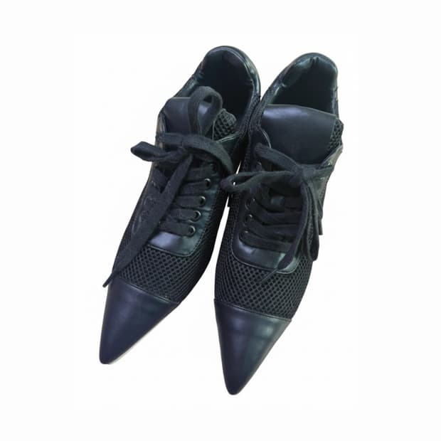 TIAM 블랙 메쉬 힐 스니커즈 240mm