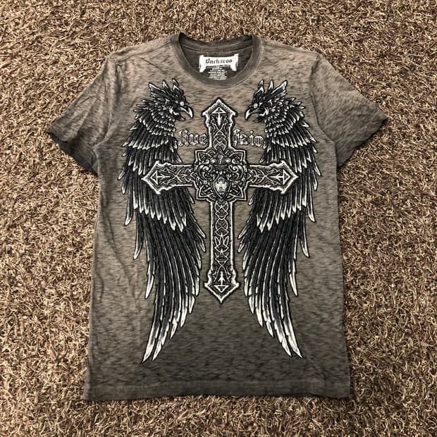 M 버커루 Y2K 오리엔탈 펑크티셔츠