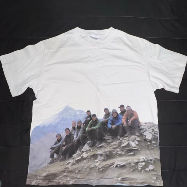 혁오 x 선셋롤러코스터 AAA 그래픽 숏슬리브 티셔츠 화이트