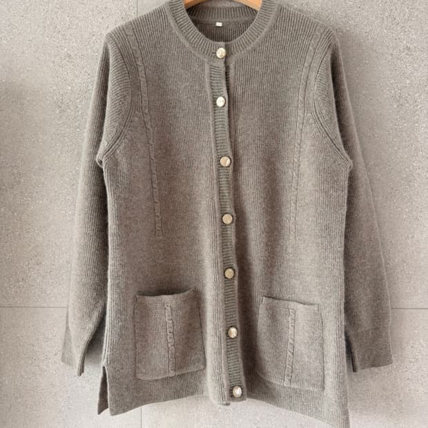 앙고라 기본 가디건 그린