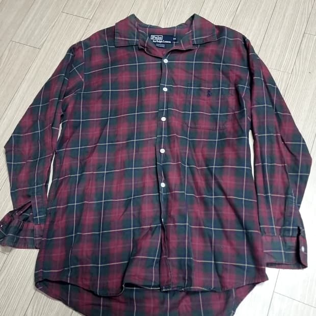 80s 폴로 랄프로렌 체크 긴팔 셔츠(100-105)