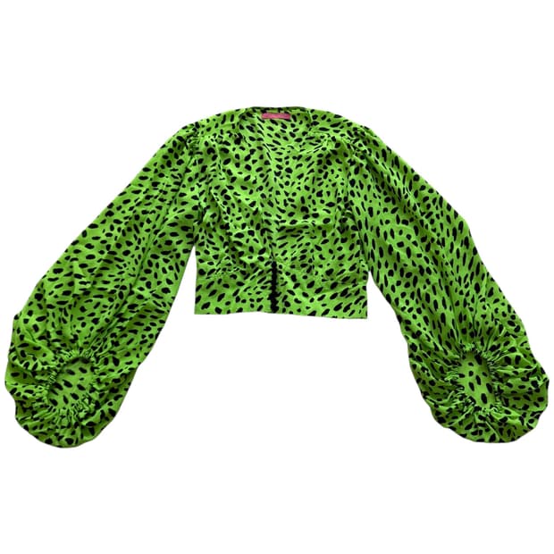 dolls kill (signature8) 레오파드 블라우스