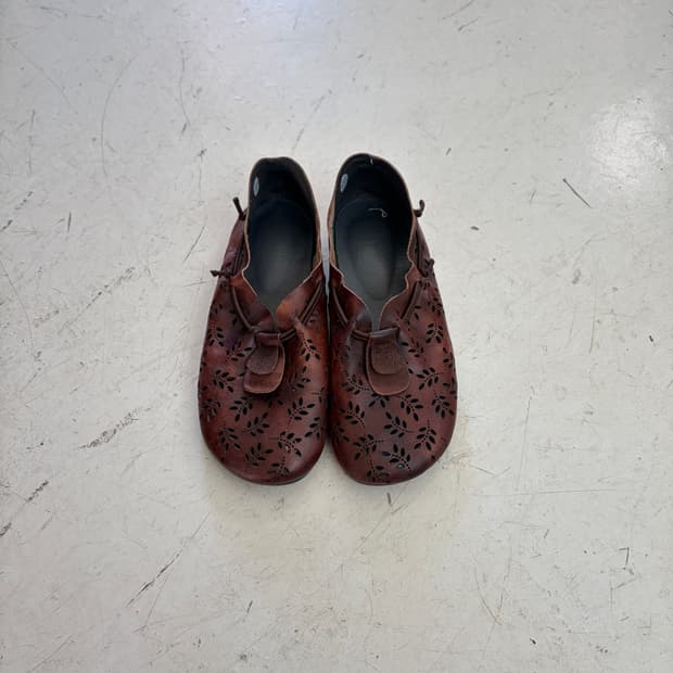 모리 빈티지 플라워 플랫슈즈 245