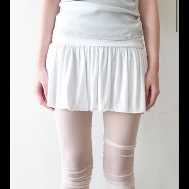 샵페어리 yuzu skirt (white)