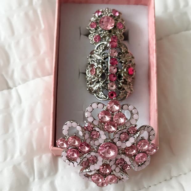 핑크 스왈 반지 3개 일괄 판매