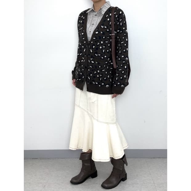 빈티지 아이보리 데님 스커트