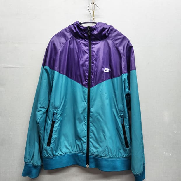 나이키 로고 배색 윈드러너 바람막이 M