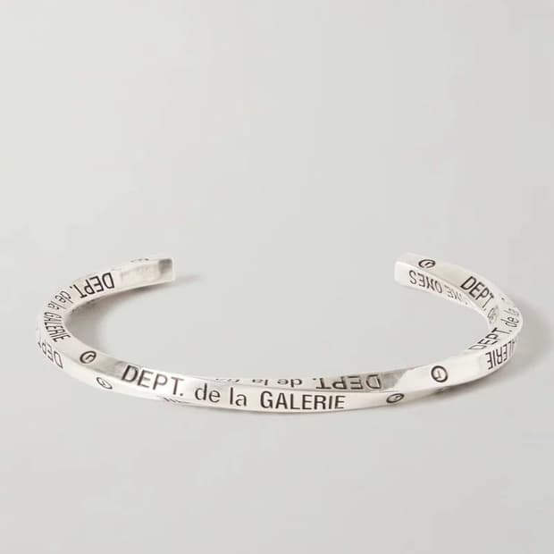 론원스 X 갤러리 디파트먼트 프렌치 트위스트 로고 커프 팔찌 925실버