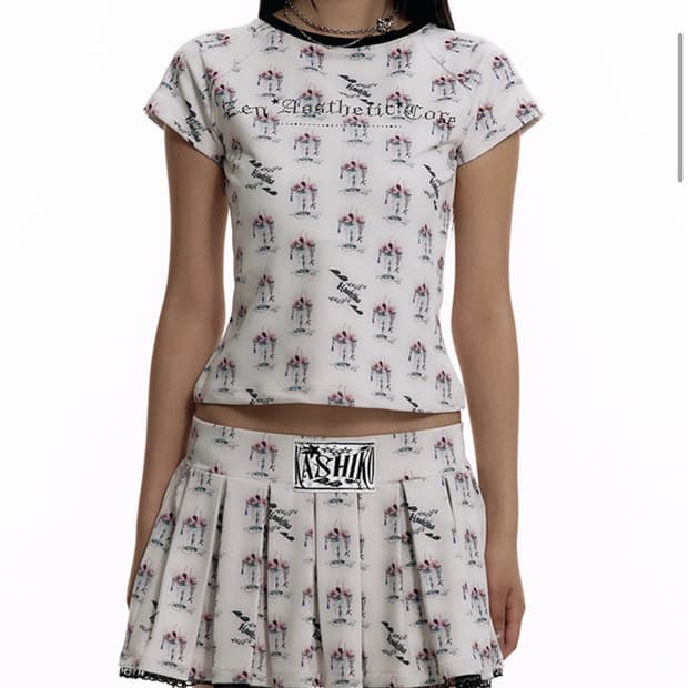 카시코쥬얼칵테일셋업핫픽스 Raglan tee Jewel cocktail