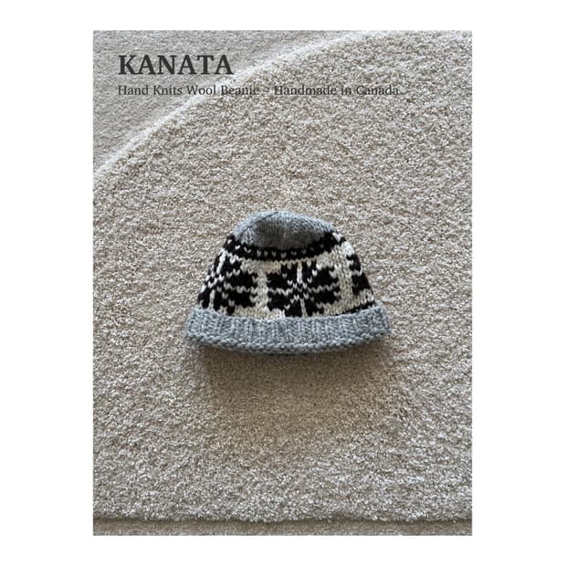 카나타 핸드 니트 울 비니