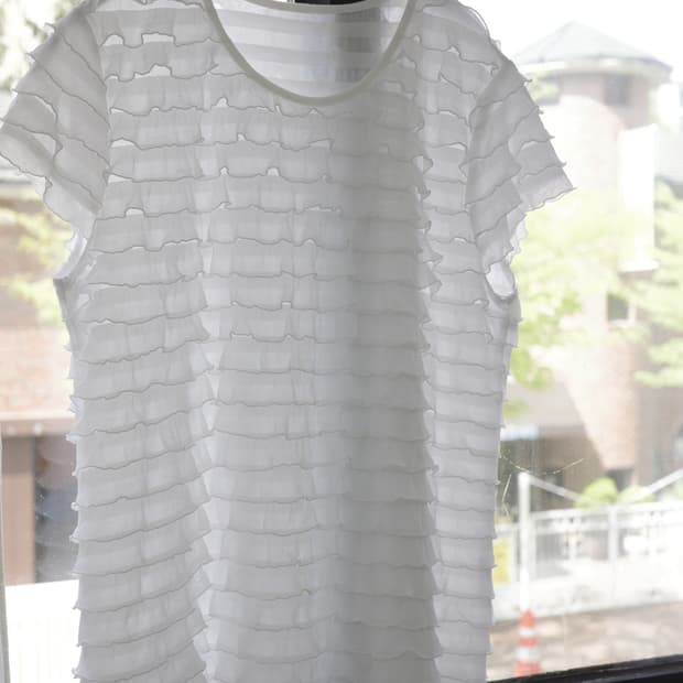 White frill T-shirt