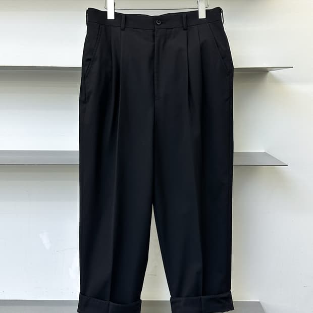 꼼데가르송 옴므 AD.2018 핀턱 울 슬랙스