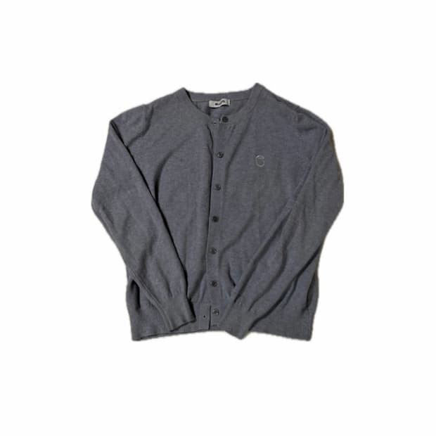 엘리오티 라운드넥 니트 가디건 그레이 