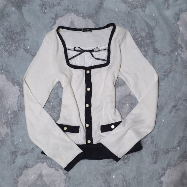 빈티지 공겜여주 달천 리본 로걀탑 갸루일브리즈리사