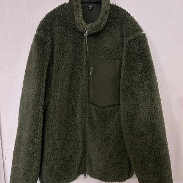 유니클로 플리스 자켓 XL 카키