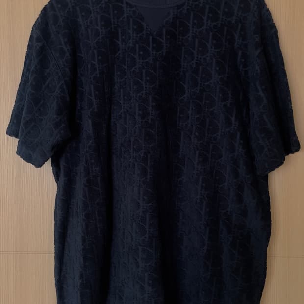 디올 오블리크 자카드 라운드 반팔티셔츠