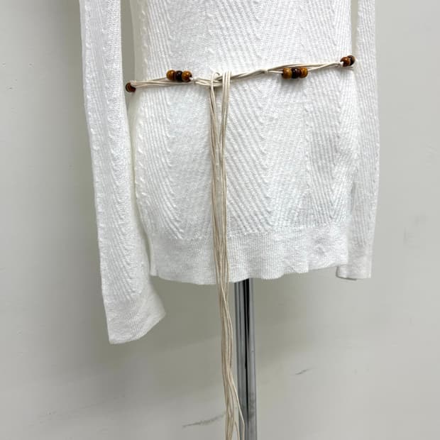 빈티지 아이보리 벨트