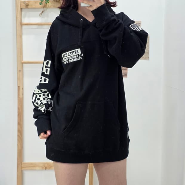[프립]XL/아비렉스 후드티 블랙