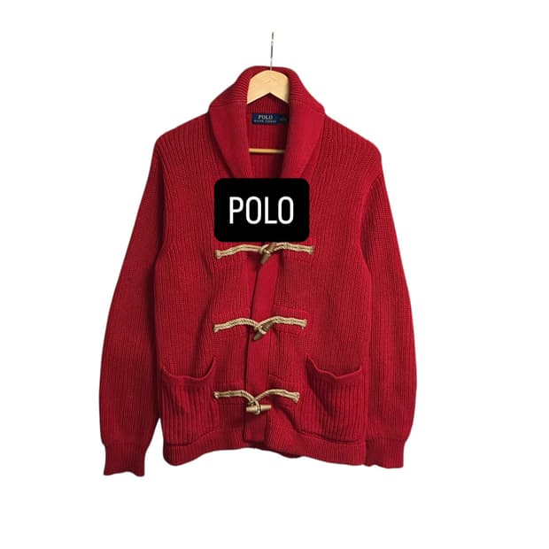 폴로 신형라인 토글 숄 칼라 가디건