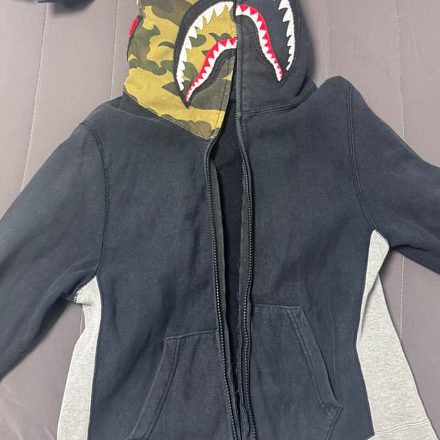 베이프 반카모 반샤크 후드집업 블랙 s