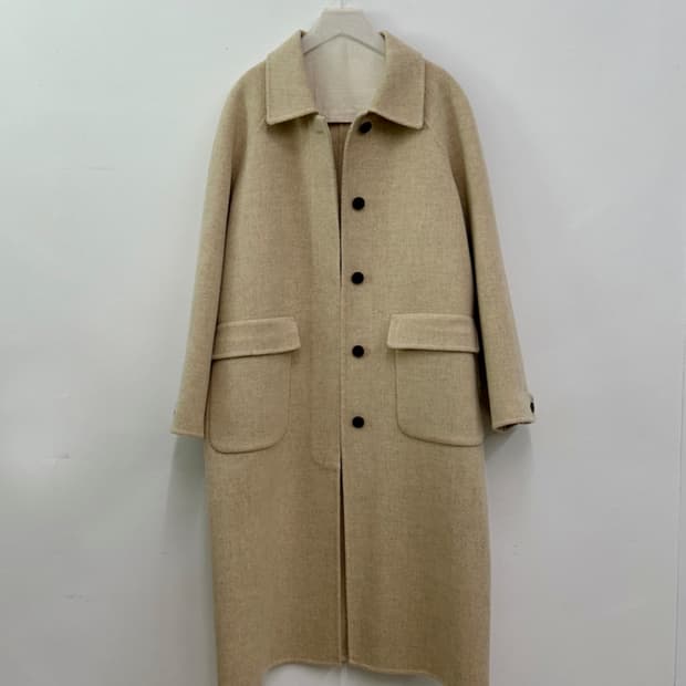 [새상품]국내생산 히든버튼 핸드메이드 코트