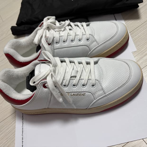 생로랑 SL61 화이트 레드 스니커즈 41(260)