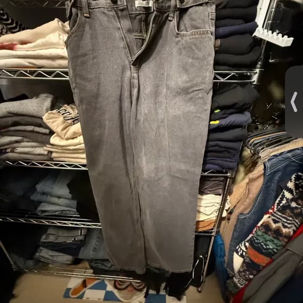 어리틀빗 와이드핏 그레이데님팬츠