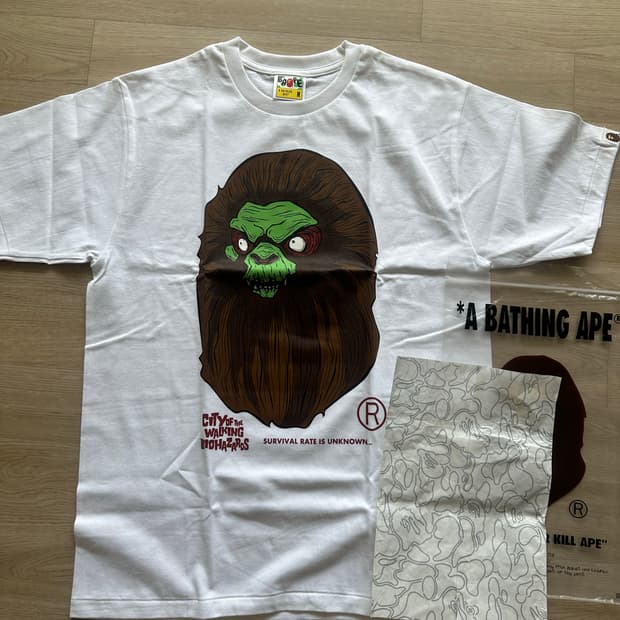 새상품 베이프 호러 매드 페이스 티셔츠 M