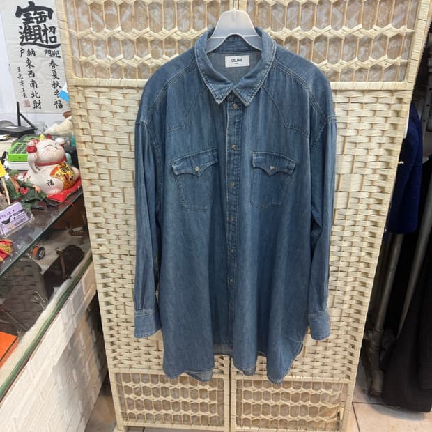 105/22ss 정품 셀린느 롱 데님셔츠 팝니다