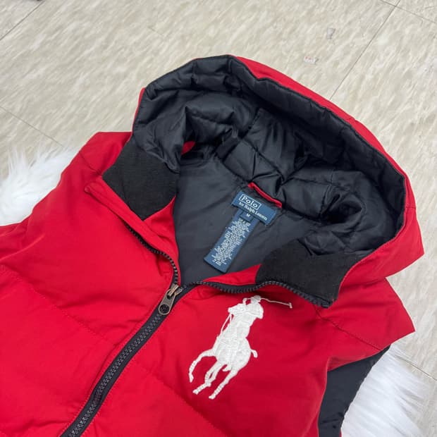 폴로 빅포니 빈티지레드 조끼