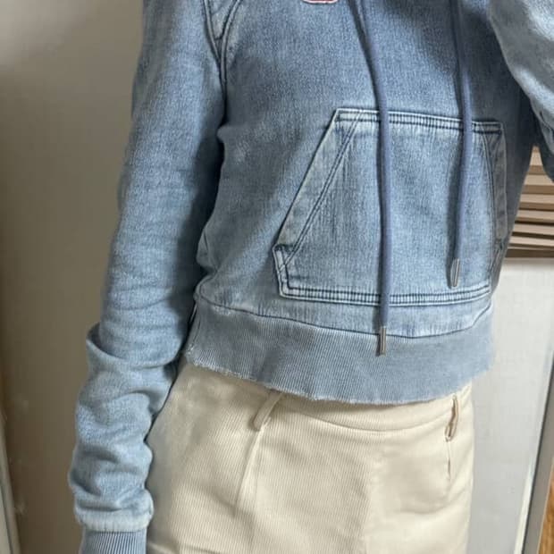 Diesel 데님 크롭 후드티(정품)