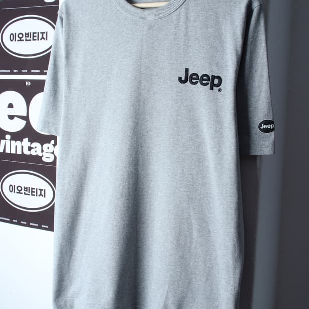 (L-XL) 지프 반팔 티셔츠 스몰로고 그레이 올드스쿨-H34168