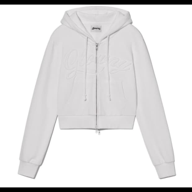 글로니 후드집업 화이트