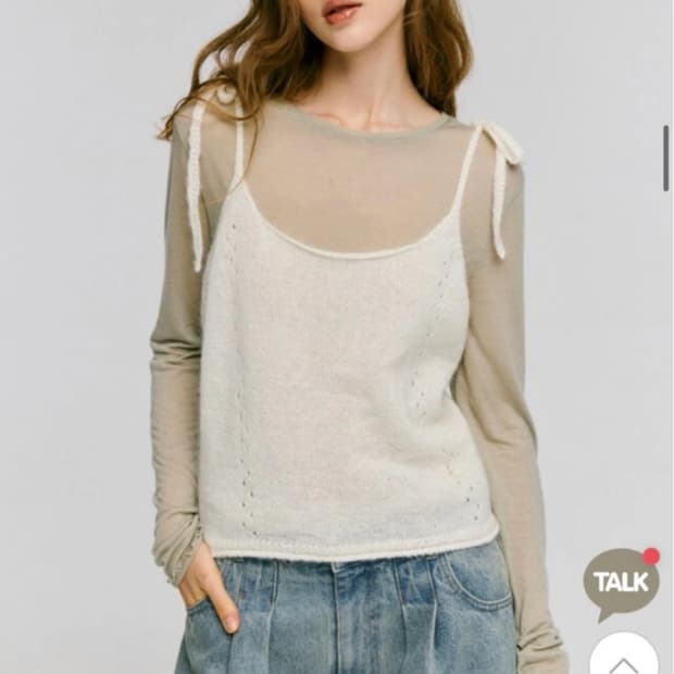 드파운드 25fw 모헤어 뷔스티에 아이보리 (새상품)