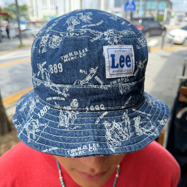 Lee Denim Rodeo Print Bucket Hat