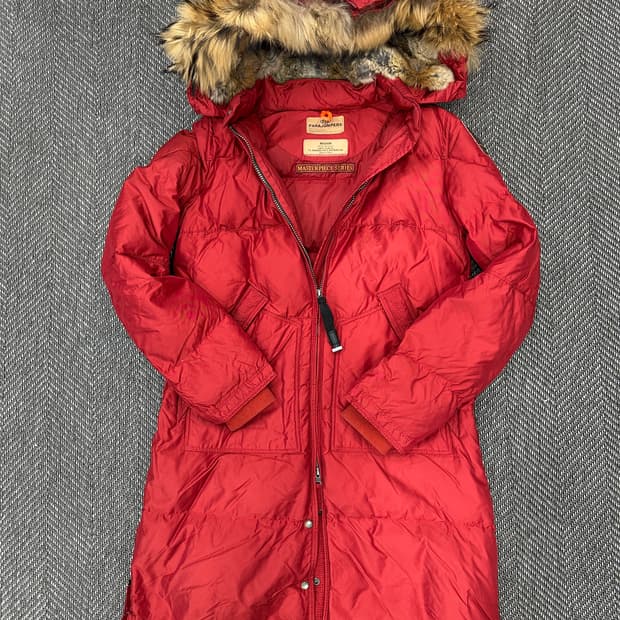 파라점퍼스 퍼 롱 파카 레드