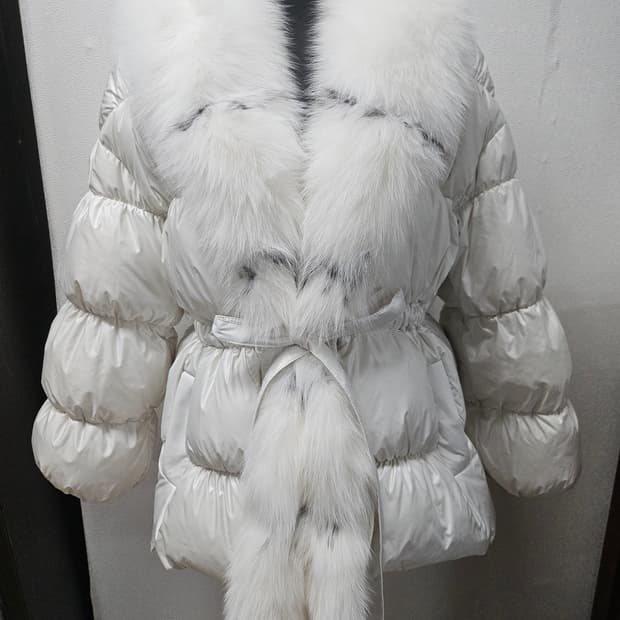 빅 퍼 글루시 구스 벨티드 다운 점퍼패딩 S ㅡL