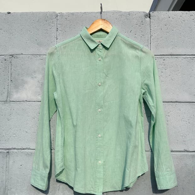 민트 긴팔 셔츠