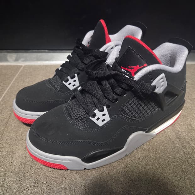 (GS) Jordan 4 Retro Bred 2019 245mm