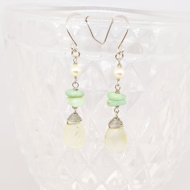 프레나이트&크리소프레이즈 귀걸이