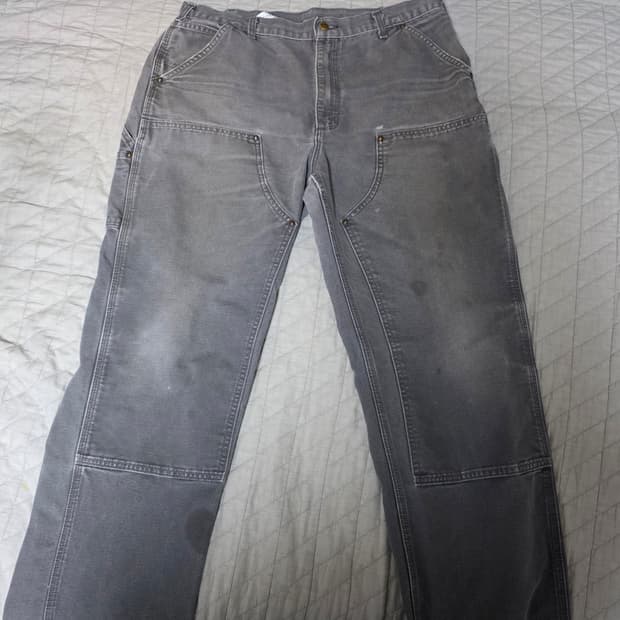 [38X34] 빈티지 칼하트 더블니 B136 GVL 오일 팬츠 G-4