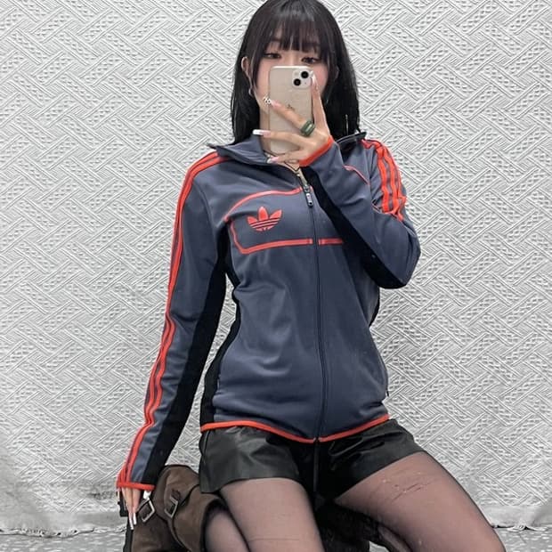 아디다스 레트로 스트릿다이버 오렌지 져지 집업 95 C11073