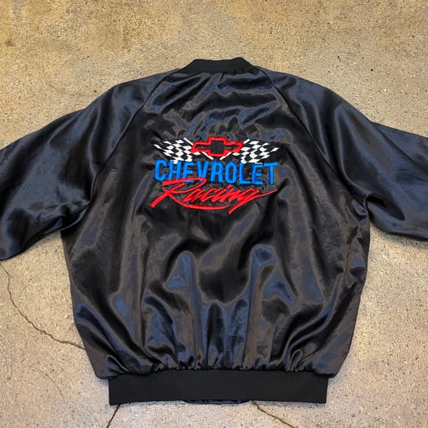레어 90s Made in USA 빈티지 쉐보레 사틴 자켓