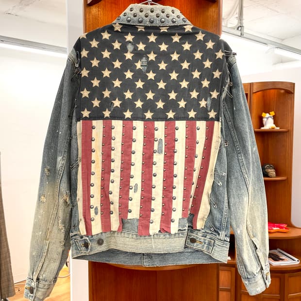 [S] 데님앤서플라이 랄프로렌 성조기 스터드 데님 자켓