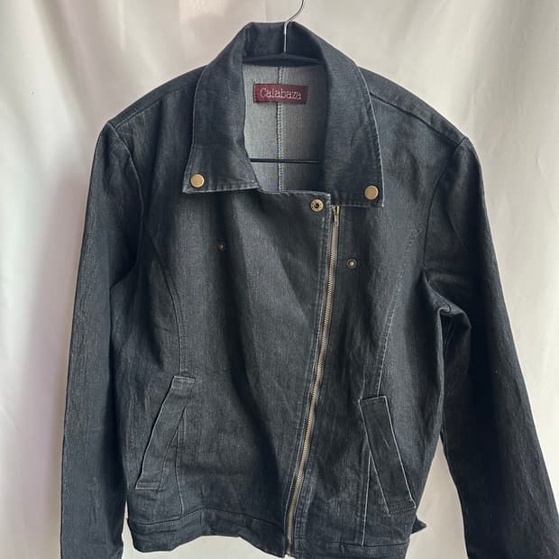 Calabaza 데님 라이더 자켓