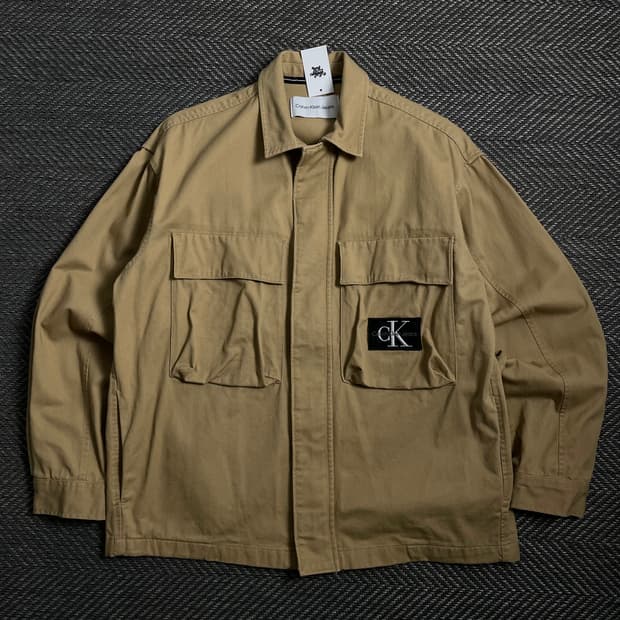 캘빈클라인 브라운 데님 포켓 워크 자켓o 4191