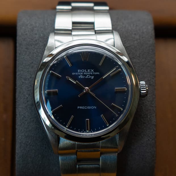 롤렉스 오이스터 퍼페츄얼 에어킹 5500 청판 오토매틱 시계